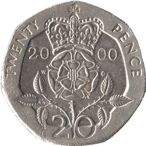 rose tudor 20 pence|20 pence coin values.